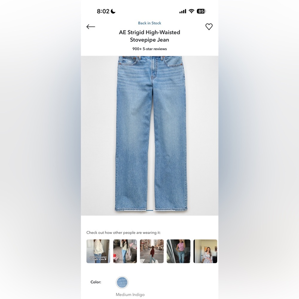 American Eagle Stovepipe Strigid Jean